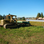 crawler tractor at Headwaters Farm