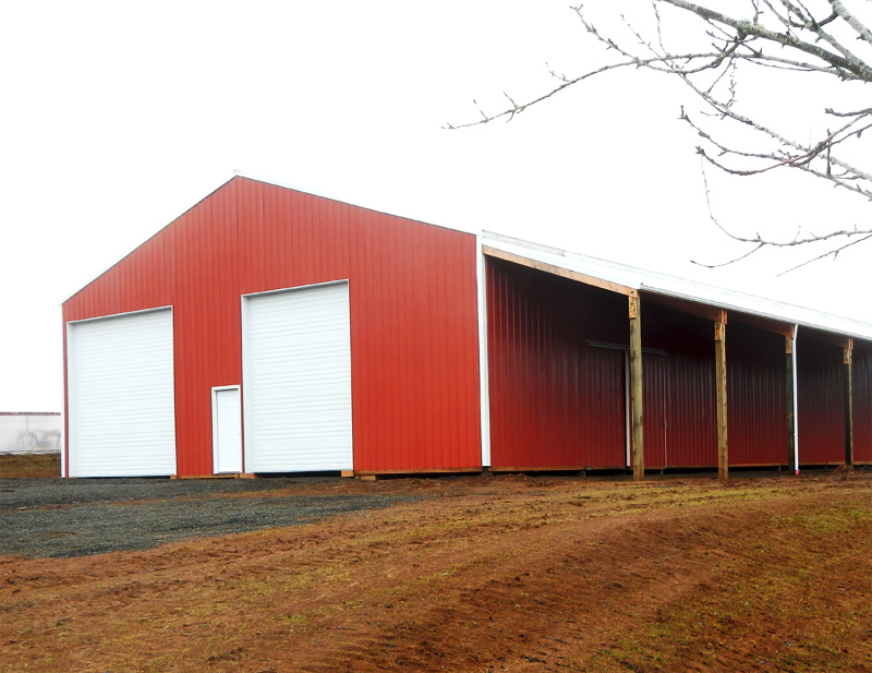the new barn at Headwaters Farm