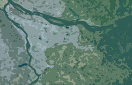 bản đồ trừu tượng của East Multnomah
