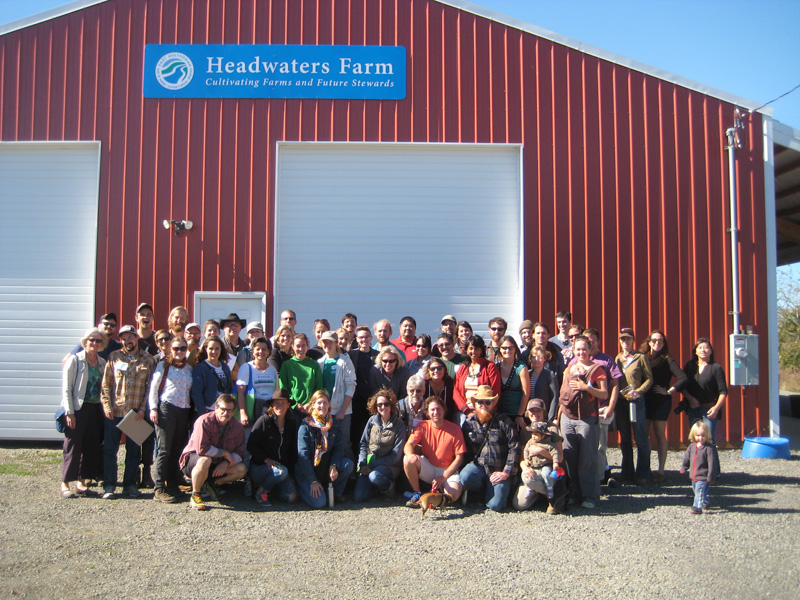 NIFT Tour group outside the Headwaters Farm barn